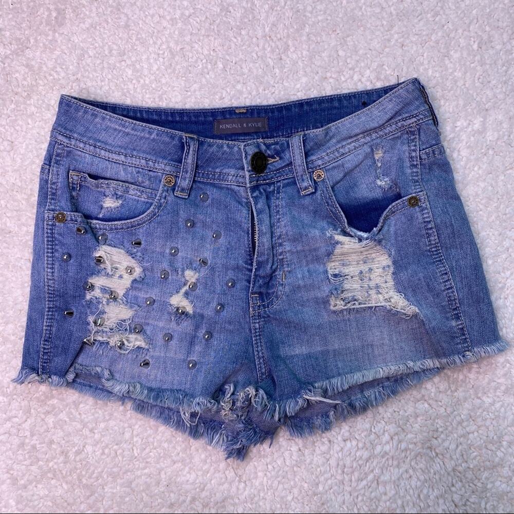 Kendall and Kylie Cut Off Denim Shorts 7
